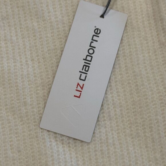 NWT Liz Claiborne Womens Crew Neck Cream Long Sleeve Floral Sweater PXXL - Picture 10 of 13